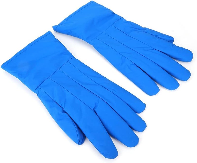 DAUERHAFT Cryogenic Gloves Breathable Blue Ski Gloves -200¡æ to -360¡æ Freeze Protection Cold Storage Liquid Nitrogen Protective Long Cuff - Image 1